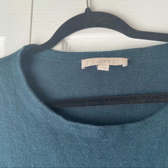 Ann Taylor LOFT Blue/Green Crew Neck Sweater - Picture 4 of 5